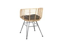 Fauteuil Rotin Naturel/Métal - PAVY -Fauteuil Boutique fauteuil 17636707