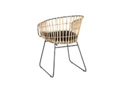 Fauteuil Rotin Naturel/Métal - CARAMELO -Fauteuil Boutique fauteuil 17636719