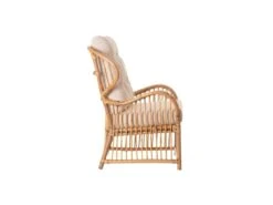 Fauteuil à Accoudoirs Avec Coussins Rotin - TEBIGY -Fauteuil Boutique fauteuil 17789551