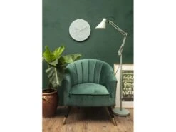 Fauteuil En Velours Pieds En Bois Bicolores Royal Vert Foncé -Fauteuil Boutique fauteuil 17952551