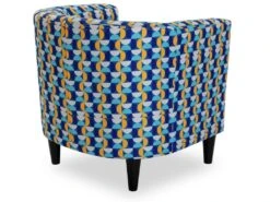 Fauteuil Pour Salon Klee, 62 X 60 X 60 Cm, Coton Et Bois, Bleu, Jaune Et Blanc 9 Fauteuil Pour Salon Klee, 62 X 60 X 60 Cm, Coton Et Bois, Bleu, Jaune Et Blanc -Fauteuil Boutique fauteuil 18047627