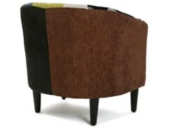 Fauteuil Pour Salon Philippe, 62 X 62 X 60 Cm, Coton Et Bois, Rouge, Gris Et Bleu -Fauteuil Boutique fauteuil 18048285