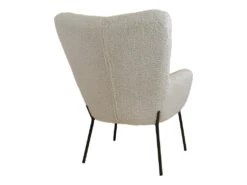 FINTRY - Fauteuil Imitation Laine Greige Et Piétement Acier Noir 9 FINTRY - Fauteuil Imitation Laine Greige Et Piétement Acier Noir -Fauteuil Boutique fauteuil 18184995