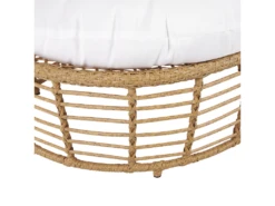 Fauteuil Cocon En Rotin Clair Et Coussin Beige LIDO -Fauteuil Boutique fauteuil 18447621