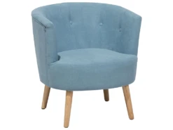 Fauteuil Club En Tissu Bleu ODENZEN