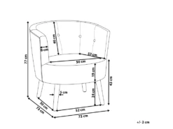 Fauteuil Club En Tissu Bleu ODENZEN -Fauteuil Boutique fauteuil 18805413