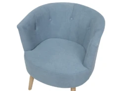 Fauteuil Club En Tissu Bleu ODENZEN -Fauteuil Boutique fauteuil 18805415