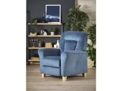 Fauteuil Inclinable 79-103 X 91 X 92-162 Cm - Bleu Foncé