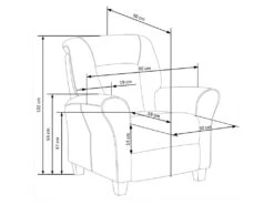 Fauteuil Inclinable 79-103 X 91 X 92-162 Cm - Bleu Foncé -Fauteuil Boutique fauteuil 18837189