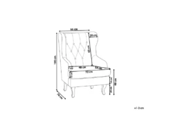 Fauteuil En Tissu Tapissé Gris ALTA -Fauteuil Boutique fauteuil 19099079