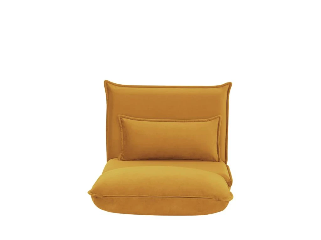 Nala - Chauffeuse Convertible 1 Place En Velours - Couleur - Jaune Moutarde 6 Nala - Chauffeuse Convertible 1 Place En Velours - Couleur - Jaune Moutarde – Image 6