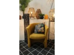 Fauteuil Cabriolet Rond En Tissu Jaune Moutarde - CABRI 7 Fauteuil Cabriolet Rond En Tissu Jaune Moutarde - CABRI -Fauteuil Boutique fauteuil 19362425