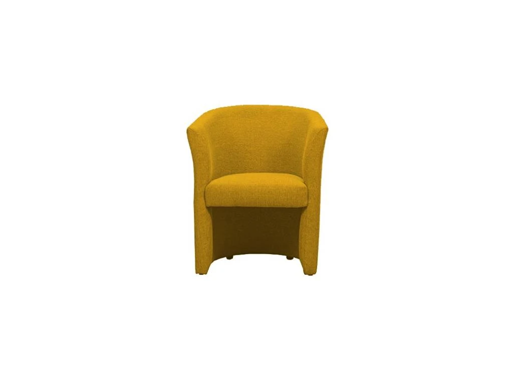 Fauteuil Cabriolet Rond En Tissu Jaune Moutarde - CABRI 4 Fauteuil Cabriolet Rond En Tissu Jaune Moutarde - CABRI – Image 4
