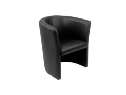 Fauteuil Cabriolet Noir En Simili Design Contemporain - CABRI