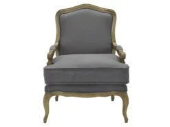 Fauteuil Bergère En Lin MAHAUX - Gris -Fauteuil Boutique fauteuil 195424