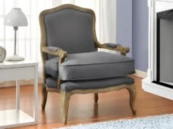 Fauteuil Bergère En Lin MAHAUX - Gris