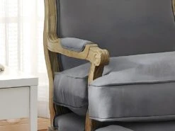 Fauteuil Bergère En Lin MAHAUX - Gris -Fauteuil Boutique fauteuil 195428