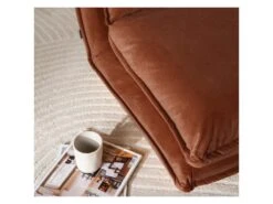 Nala - Chauffeuse Convertible 1 Place En Velours - Couleur - Rouille -Fauteuil Boutique fauteuil 19550165