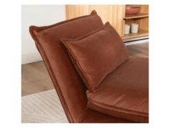 Nala - Chauffeuse Convertible 1 Place En Velours - Couleur - Rouille -Fauteuil Boutique fauteuil 19550167