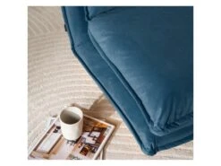 Nala - Chauffeuse Convertible 1 Place En Velours - Couleur - Bleu Foncé -Fauteuil Boutique fauteuil 19550207