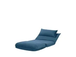 Nala - Chauffeuse Convertible 1 Place En Velours - Couleur - Bleu Foncé -Fauteuil Boutique fauteuil 19550209