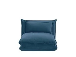 Nala - Chauffeuse Convertible 1 Place En Velours - Couleur - Bleu Foncé -Fauteuil Boutique fauteuil 19550211