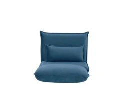 Nala - Chauffeuse Convertible 1 Place En Velours - Couleur - Bleu Foncé -Fauteuil Boutique fauteuil 19550215