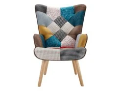 Fauteuil En Tissu Patchwork VATELY -Fauteuil Boutique fauteuil 19984271