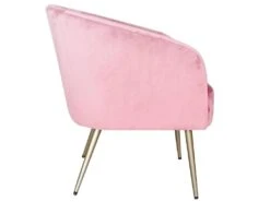 Fauteuil Goldman Velours Rose Pieds Or -Fauteuil Boutique fauteuil 20006117