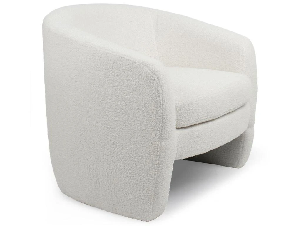 Fauteuil Arrondi Ferryl Tissu Bouclette Blanc 1 Fauteuil Arrondi Ferryl Tissu Bouclette Blanc