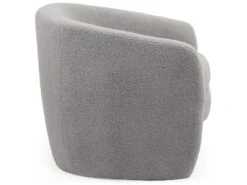 Fauteuil Arrondi Ferryl Tissu Bouclette Gris -Fauteuil Boutique fauteuil 21151679