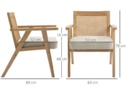 Fauteuil Cannage LARIDA Beige -Fauteuil Boutique fauteuil 21988887