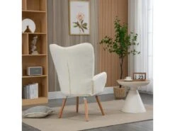 Fauteuil Relax Scandinave En Tissu Bouclette,kas -Fauteuil Boutique fauteuil 22028491