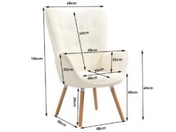 Fauteuil Relax Scandinave En Tissu Bouclette,kas -Fauteuil Boutique fauteuil 22028501