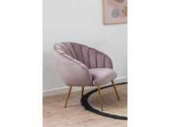 Daniella Fauteuil Lounge, Couleurs Vieux Rose, Laiton. -Fauteuil Boutique fauteuil 22048607