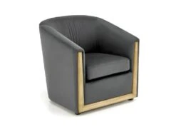 Fauteuil Design En Tissu Velours 77 X 72 X 71 Cm - Gris