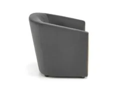 Fauteuil Design En Tissu Velours 77 X 72 X 71 Cm - Gris -Fauteuil Boutique fauteuil 22213323