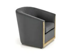 Fauteuil Design En Tissu Velours 77 X 72 X 71 Cm - Gris -Fauteuil Boutique fauteuil 22213325