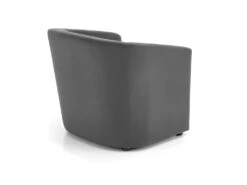 Fauteuil Design En Tissu Velours 77 X 72 X 71 Cm - Gris -Fauteuil Boutique fauteuil 22213327