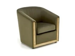 Fauteuil Design En Tissu Velours 77 X 72 X 71 Cm - Vert