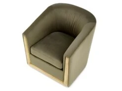 Fauteuil Design En Tissu Velours 77 X 72 X 71 Cm - Vert -Fauteuil Boutique fauteuil 22213351