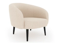Fauteuil Tissu Bouclette Crème
