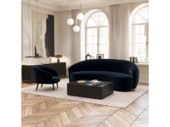 Fauteuil Tissu Velours Bleu Nuit -Fauteuil Boutique fauteuil 22249667