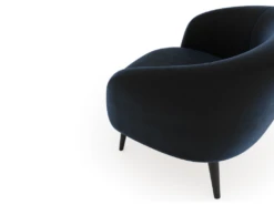 Fauteuil Tissu Velours Bleu Nuit -Fauteuil Boutique fauteuil 22249671