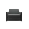 XENON Fauteuil Convertible 1 Place Noir Matelas Dunlopillo 80cm