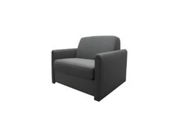 XENON Fauteuil Convertible 1 Place Noir Matelas Dunlopillo 80cm -Fauteuil Boutique fauteuil 22397853