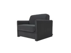 XENON Fauteuil Convertible 1 Place Gris Anthracite Matelas Dunlopillo 80cm -Fauteuil Boutique fauteuil 22397871