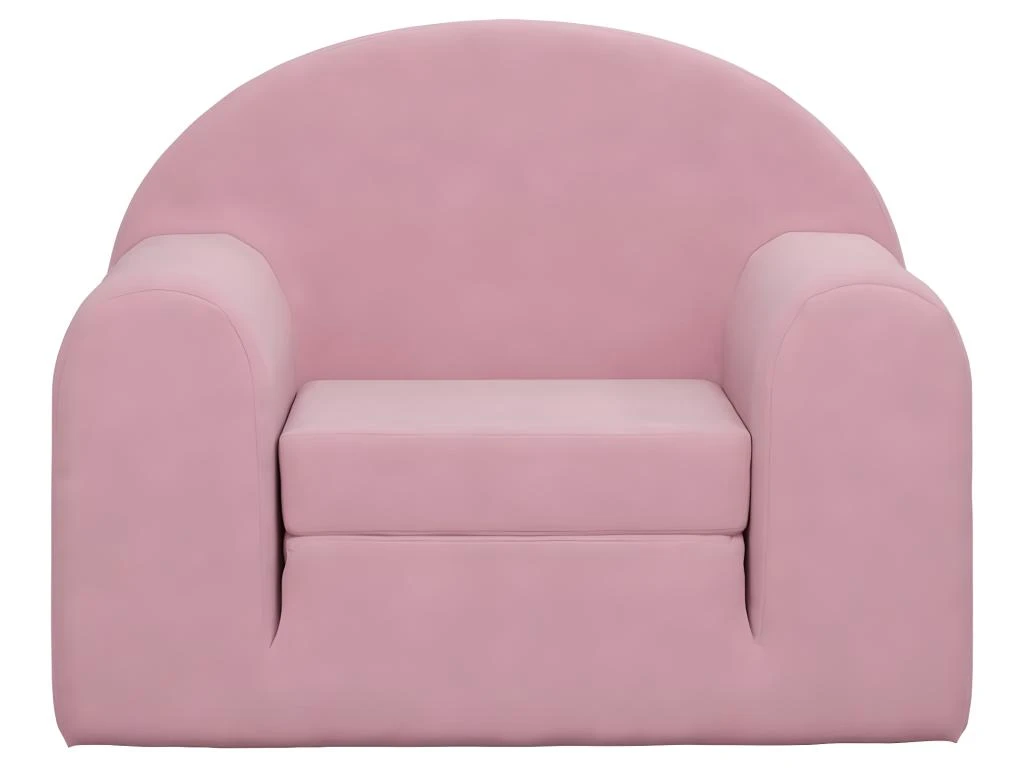 Canapé-lit Pour Enfants Rose Peluche Douce 3 Canapé-lit Pour Enfants Rose Peluche Douce – Image 3