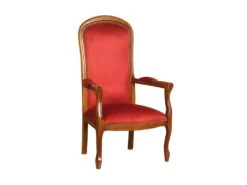 Fauteuil Voltaire Microfibre Bordeaux - GIVORS