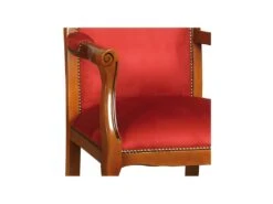 Fauteuil Voltaire Microfibre Bordeaux - GIVORS -Fauteuil Boutique fauteuil 22682019